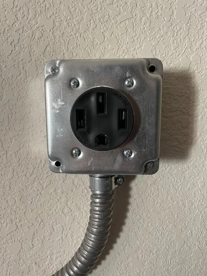 NEMA 14-50 outlet installed for Smart Home Electrical in Lyons